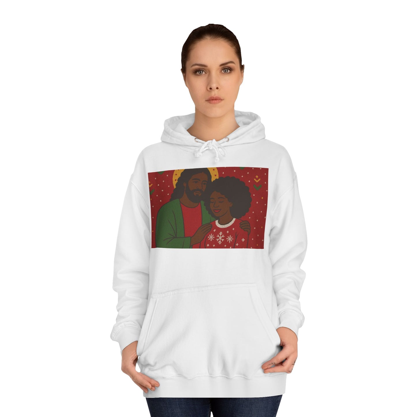 Copy of Afrocentric Couple Illustration Hoodie | Cozy Holiday Sweater Pattern