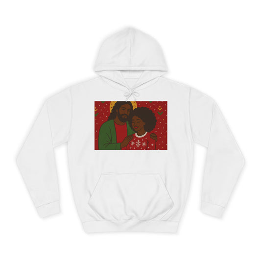 Copy of Afrocentric Couple Illustration Hoodie | Cozy Holiday Sweater Pattern