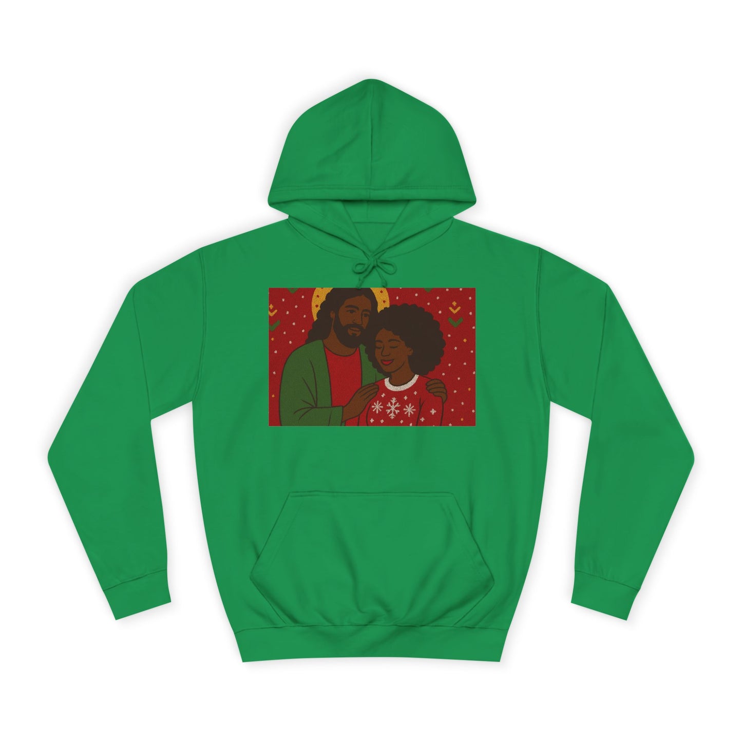 Copy of Afrocentric Couple Illustration Hoodie | Cozy Holiday Sweater Pattern