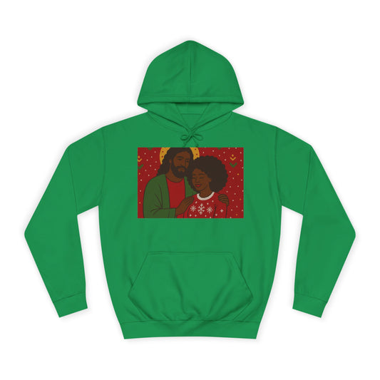 Copy of Afrocentric Couple Illustration Hoodie | Cozy Holiday Sweater Pattern