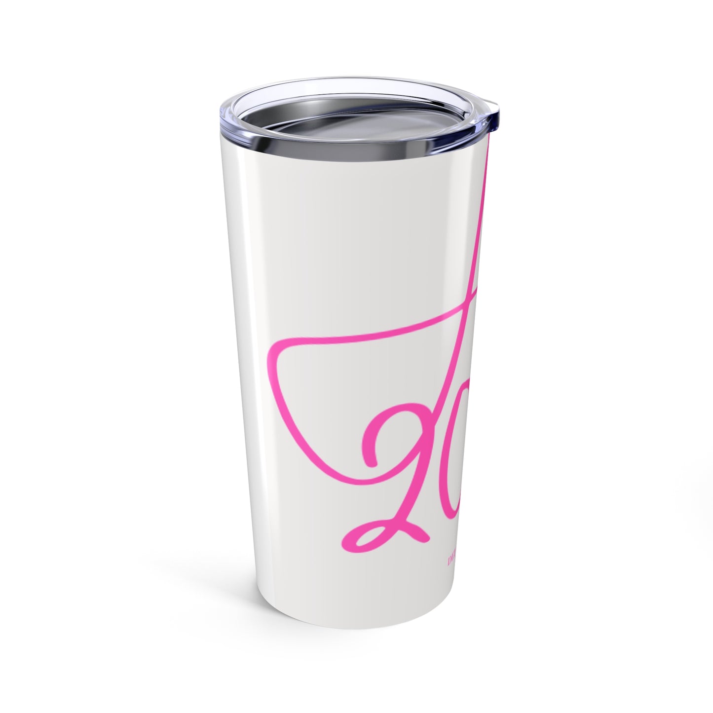 2020 Name Script Tumbler – Personalized Pink Script 20oz Travel Cup