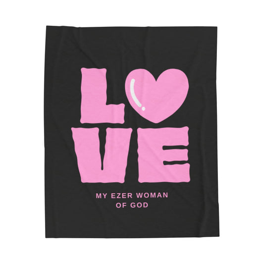 My LOVE Blanket| Pink and Black|My Ezer Woman of God