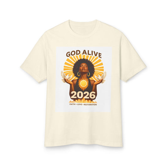 God Alive 2026 T-Shirt - Faith Light & Restoration Christian Graphic Tee for Women