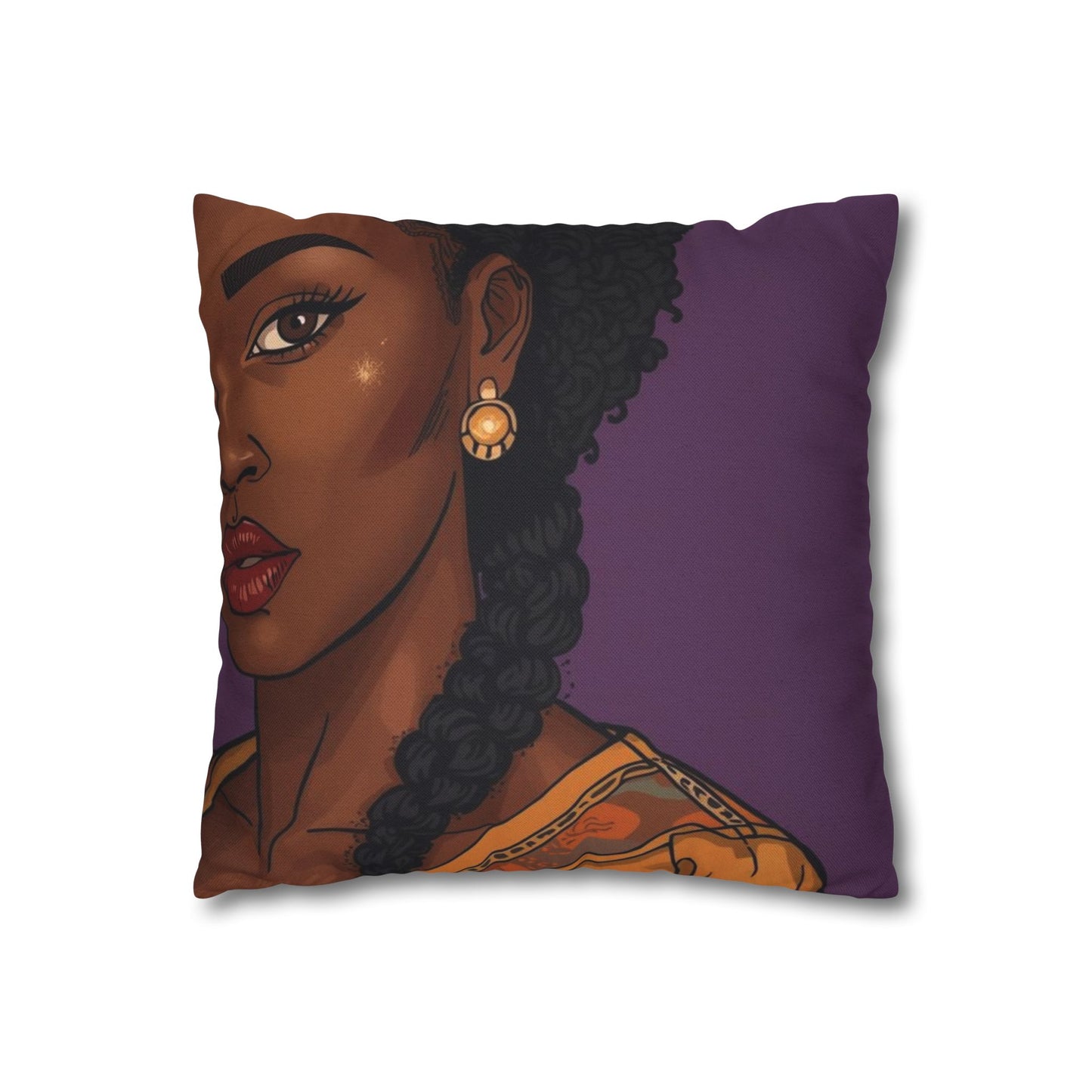 Spun Polyester Square Pillowcase