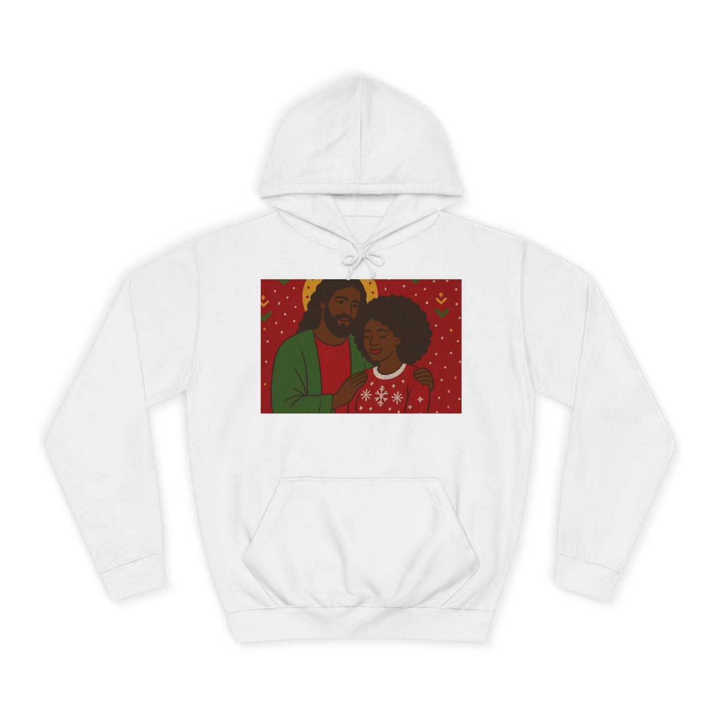 Copy of Afrocentric Couple Illustration Hoodie | Cozy Holiday Sweater Pattern