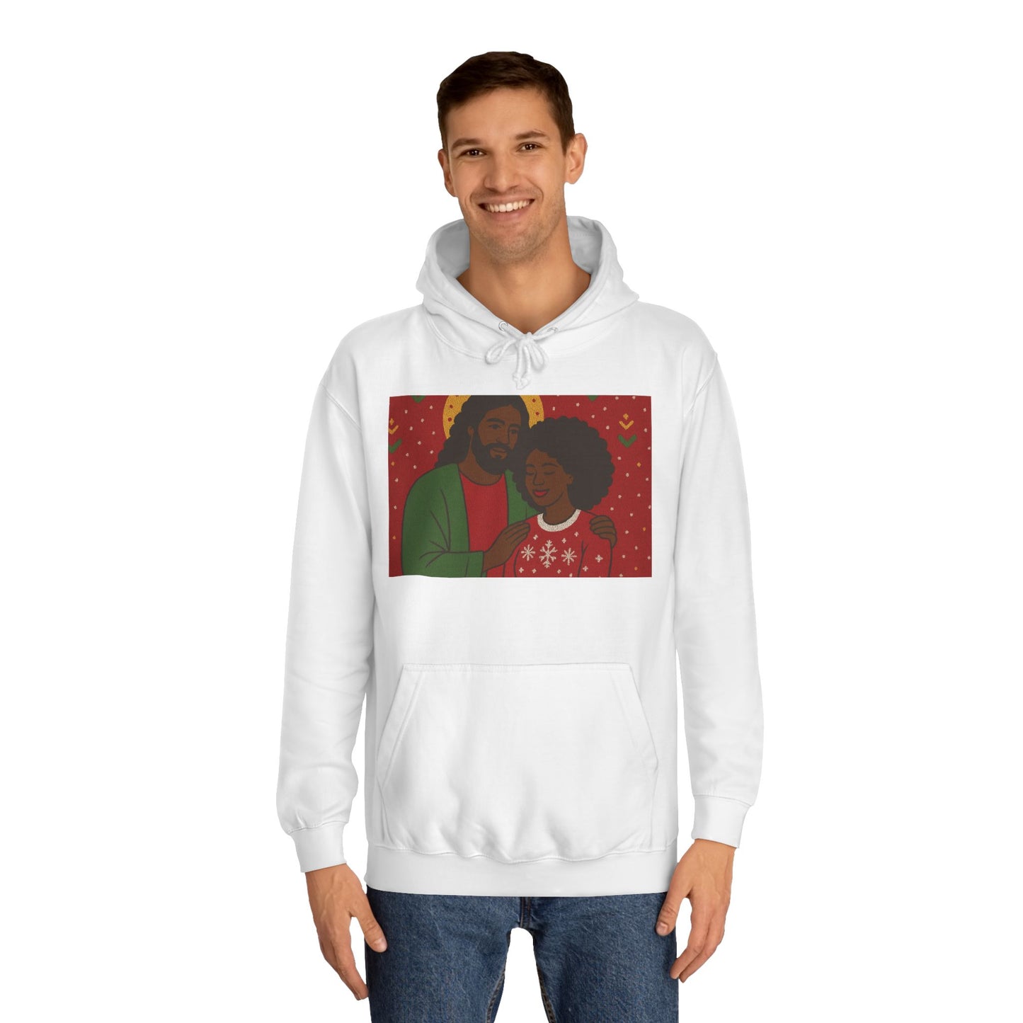 Copy of Afrocentric Couple Illustration Hoodie | Cozy Holiday Sweater Pattern