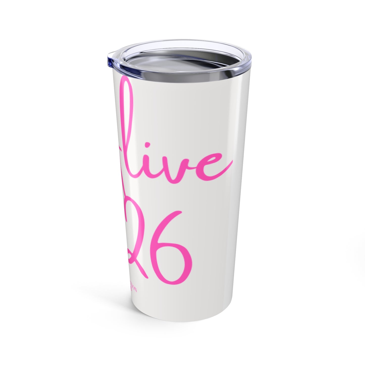 2020 Name Script Tumbler – Personalized Pink Script 20oz Travel Cup